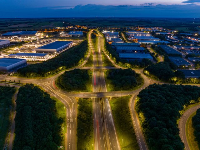Night Aerials Peterborough Gateway J17 A1