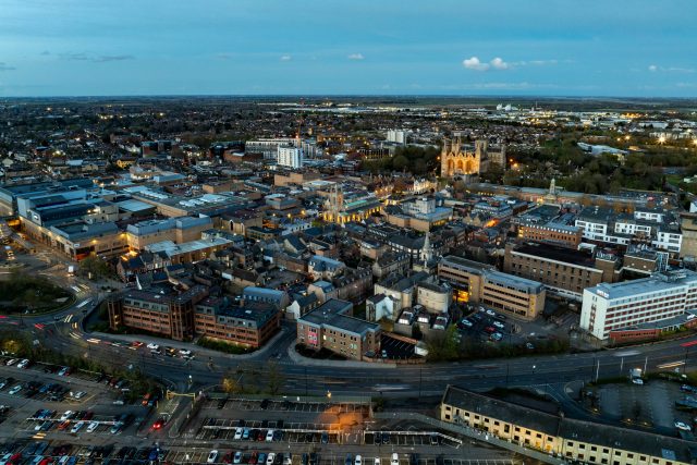Peterborough City Centre And Railway Station