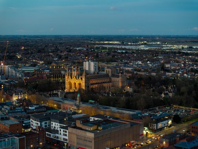 Peterborough City Centre And Railway Station